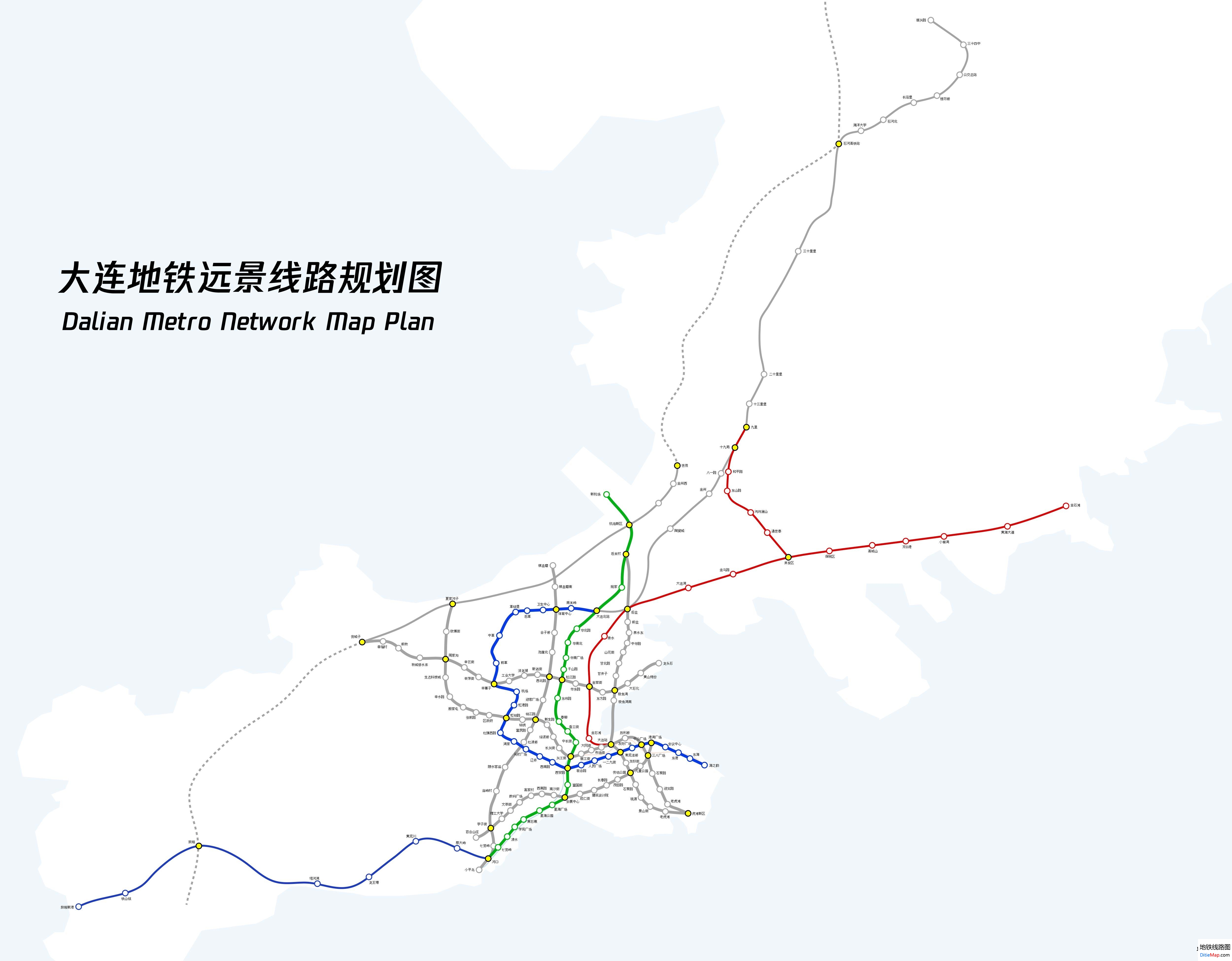 大连地铁最新线路图全景概览